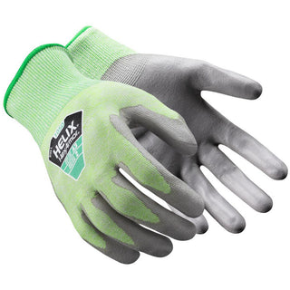 Large Gray; Green HPPE; Nylon; Polyurethane Cut-Resistant; Puncture-Resistant Gloves - HexArmor. 1050-L (9)