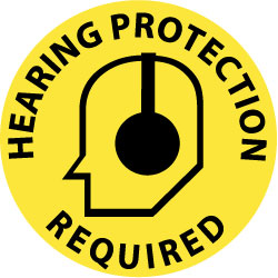 HEARING PROTECTION REQUIRED Sign - AccuformNMC WFS16
