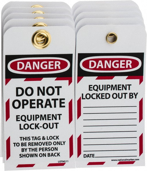 DO NOT OPERATE EQUIPMENT LOCK-OUT THIS TAG & LOCK TO BE REMO Tag - AccuformNMC LOTAG11