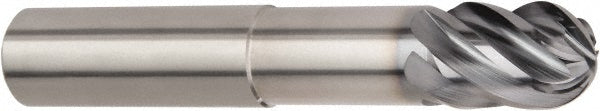 3/8" 6-Flute Solid Carbide Ball End Mill, AlTiN - Kennametal 5607300