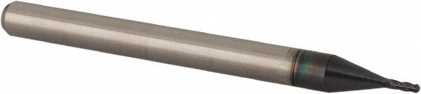 0.0270" 4-Flute Solid Carbide Ball End Mill, AlTiN - Accupro 12464060