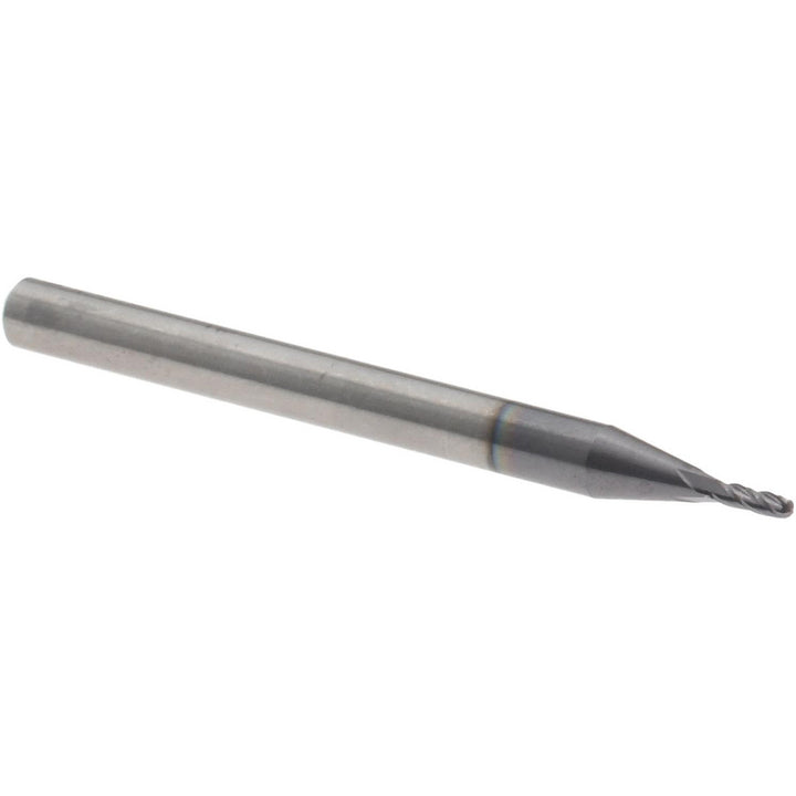 0.0410" 4-Flute Solid Carbide Ball End Mill, AlTiN - Accupro 12464098