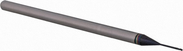 0.0200" 3-Flute Solid Carbide Ball End Mill, AlTiN - Accupro 14883930