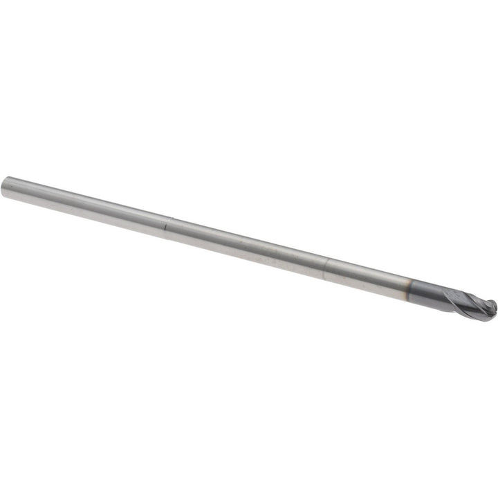 1/8" 3-Flute Solid Carbide Ball End Mill, AlTiN - Accupro 14881953