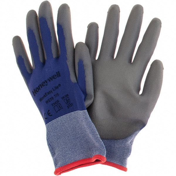 Small Gray; Blue Nylon Blend Cut-Resistant; Puncture-Resistant Gloves - North WE50-S