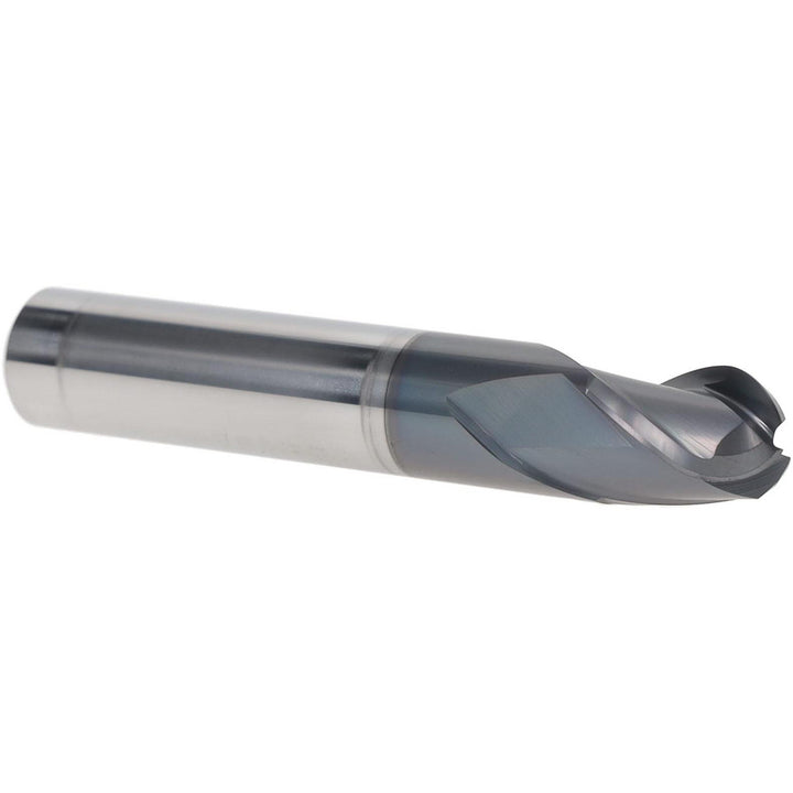 1/2" 3-Flute Solid Carbide Ball End Mill, TiAlN - Iscar 5620986