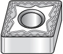 C - Diamond (Rhombic) 80-Deg 1/2" IC Carbide Insert, Grade KC5010, TiAlN - Kennametal 1310956