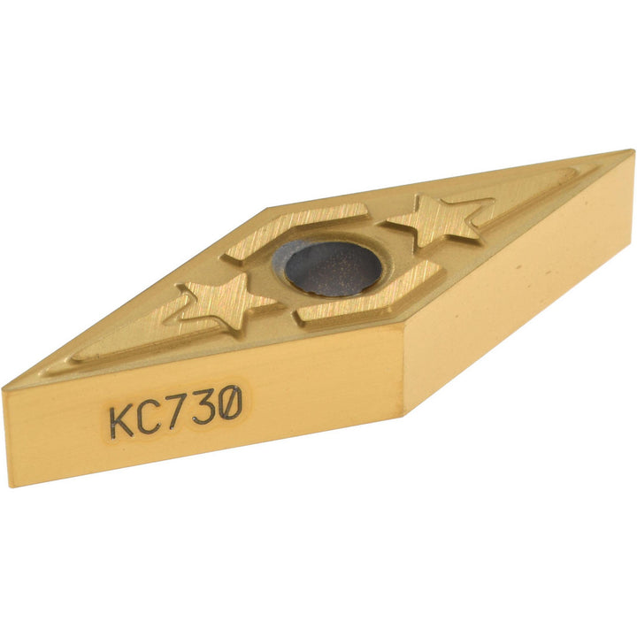 V - Diamond (Rhombic) 35-Deg 3/8" IC Carbide Insert, Grade KC730, TiN - Kennametal 1160861