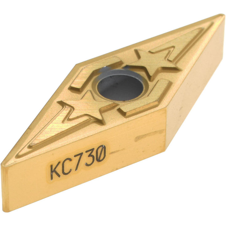 V - Diamond (Rhombic) 35-Deg 3/8" IC Carbide Insert, Grade KC730, TiN - Kennametal 1160862