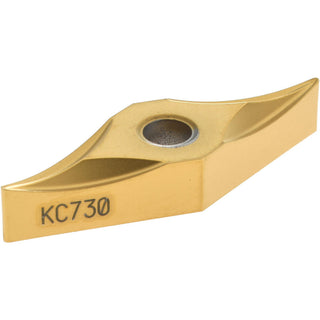 V - Diamond (Rhombic) 35-Deg 3/8" IC Carbide Insert, Grade KC730, TiN - Kennametal 1160920