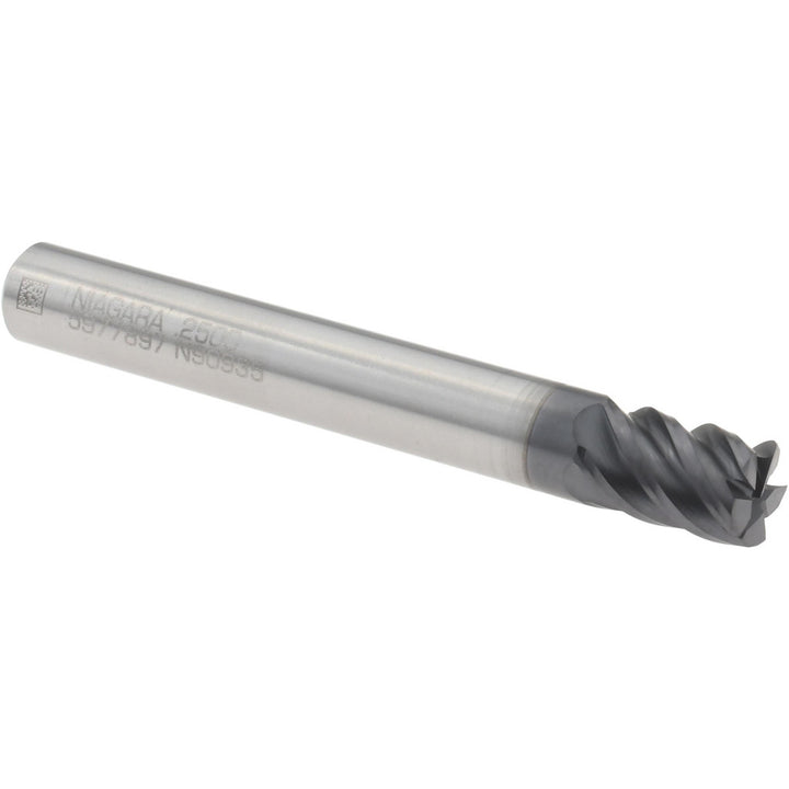 1/4" 5-Flute Solid Carbide Corner Radius End Mill, AlTiN - Seco 17006987