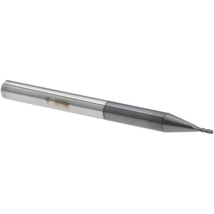 0.0280" 4-Flute Solid Carbide Square End Mill, AlTiN - Accupro 14796947
