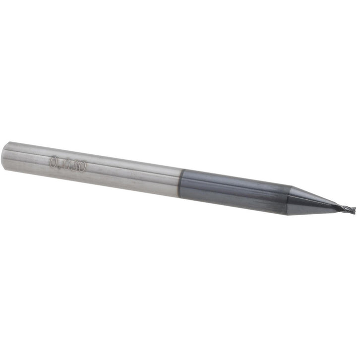 0.0300" 4-Flute Solid Carbide Square End Mill, AlTiN - Accupro 14797048