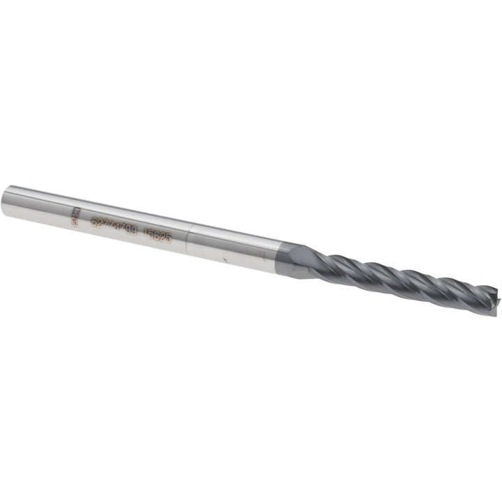 5/32" 4-Flute Solid Carbide Square End Mill, AlTiN - Accupro 14797357