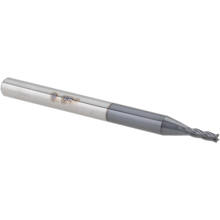 0.0570" 4-Flute Solid Carbide Square End Mill, AlTiN - Accupro 14796972