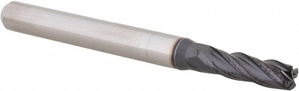 0.1562in" 4-Flute Solid Carbide Corner Radius End Mill, AlTiN - Accupro 14796341