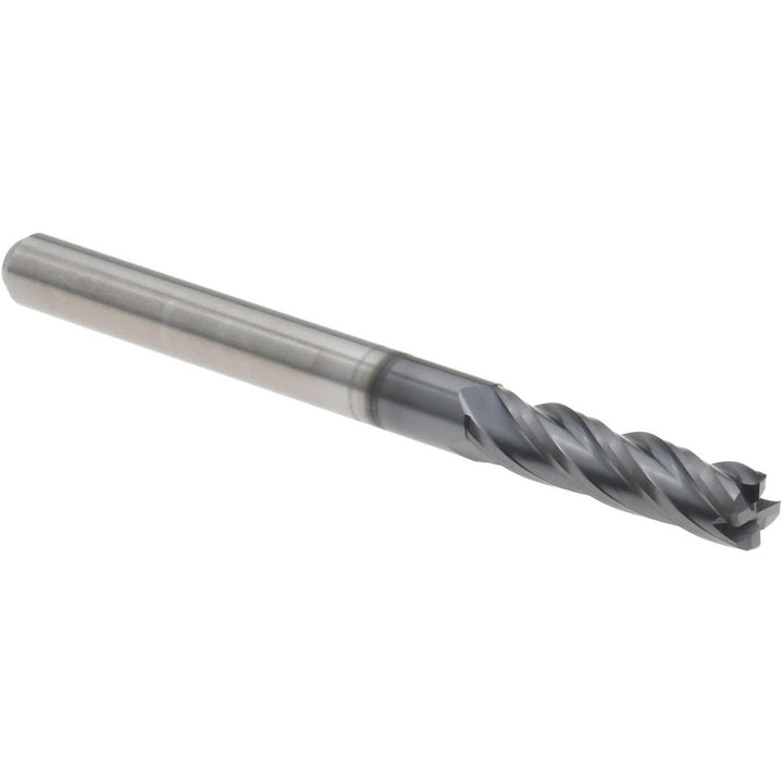 1/8" 4-Flute Solid Carbide Corner Radius End Mill, AlTiN - Accupro 14797578
