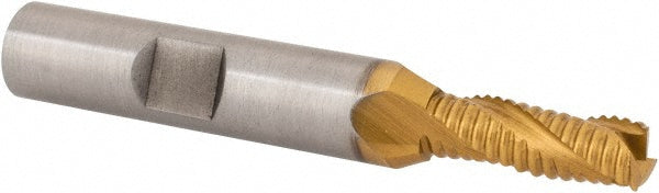 0.2500" 3-Flute Cobalt Single End Mill, TiN - Hertel 62848320