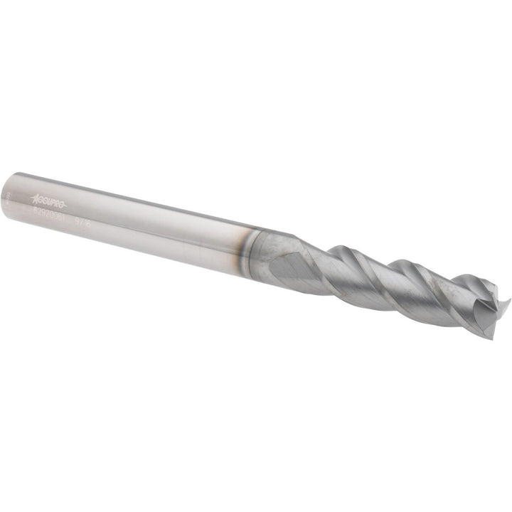 9/16" 3-Flute Solid Carbide Square End Mill, nACRo - Accupro 12178949