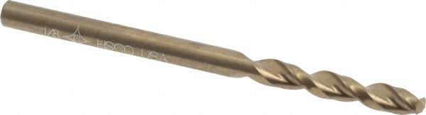 1/8" Cobalt Screw Machine Drill Bit, Coated, 135° point - Cleveland C14204