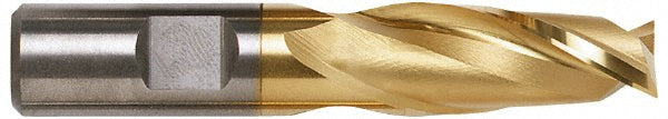 7/8" 2-Flute High Speed Steel Square End Mill, TiN - Hertel E8030906