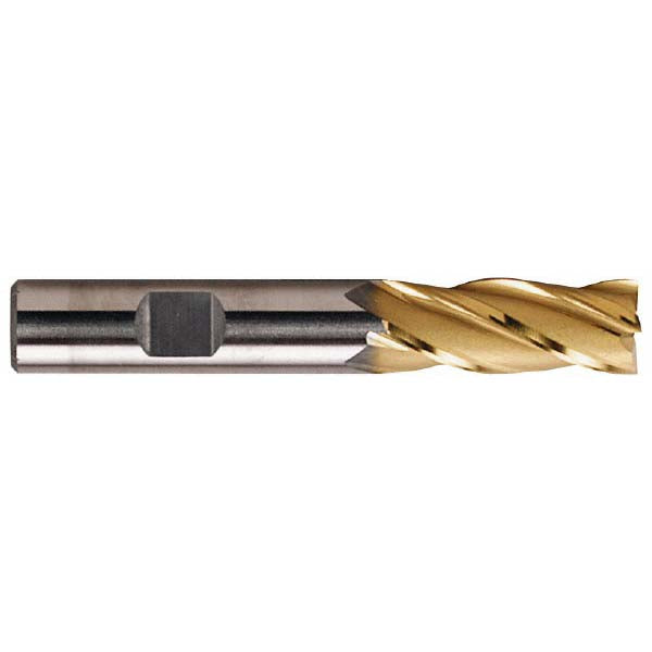 1-1/8" 6-Flute High Speed Steel Square End Mill, TiN - Hertel E8032903