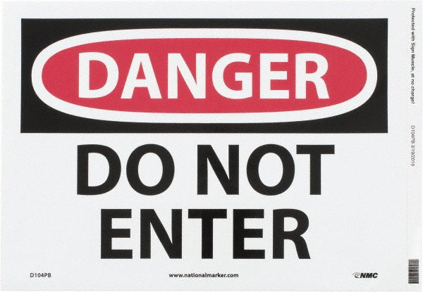 DO NOT ENTER Sign - AccuformNMC D104PB