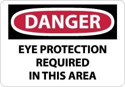 EYE PROTECTION REQUIRED IN THIS AREA Sign - AccuformNMC D201PB