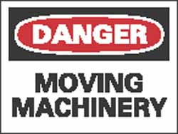 MOVING MACHINERY Sign - AccuformNMC D305RB