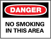 Danger - No Smoking in This Area Sign - AccuformNMC D80AB