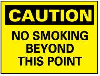 NO SMOKING BEYOND THIS POINT Sign - AccuformNMC C51PB