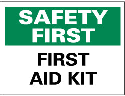 First Aid Kit Sign - AccuformNMC SF41RB