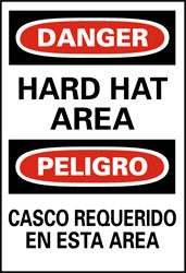 HARD HAT AREA CASCO REQUERIDO EN ESTA ÃREA Sign - AccuformNMC ESD46PC