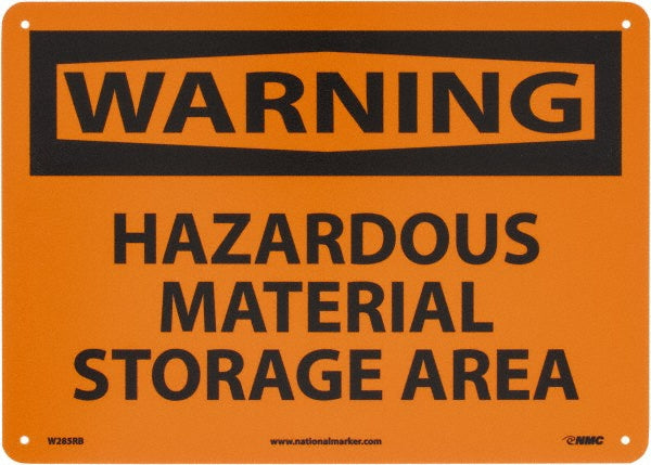 Warning - Hazardous Material Storage Area Sign - AccuformNMC W285RB