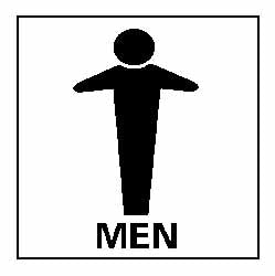 Men Sign - AccuformNMC S27R
