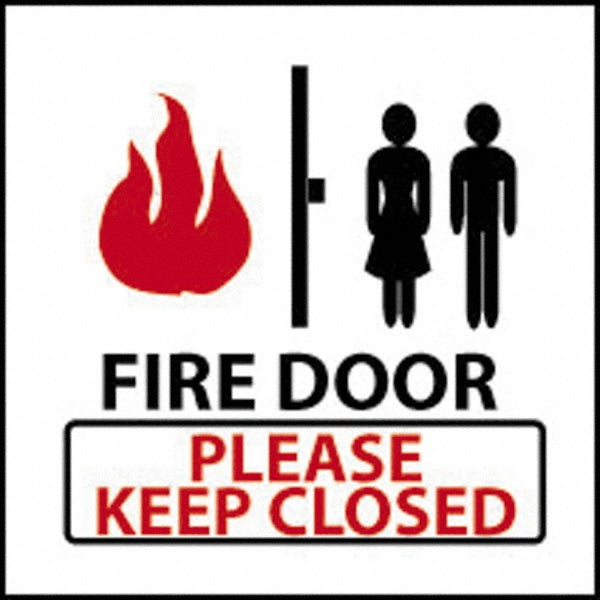 Fire Door - Please Keep Closed Sign - AccuformNMC S39P