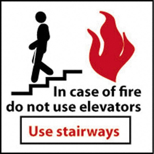 In Case of Fire - Do Not Use Elevators - Use Stairways Sign - AccuformNMC S31R