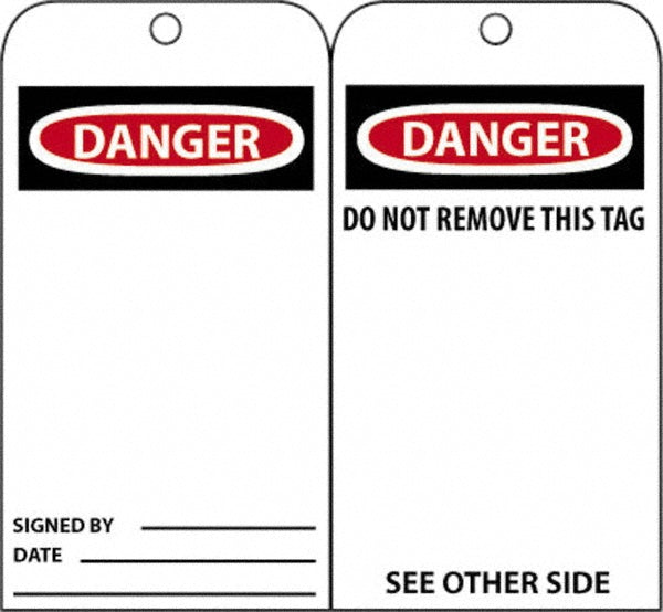 DO NOT REMOVE THIS TAG TO DO SO WITHOUT AUTHORITY WILL LEAD Tag - AccuformNMC RPT30
