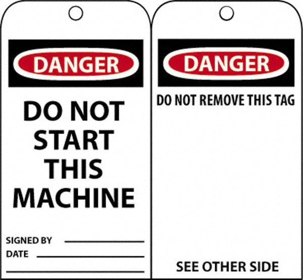 DO NOT REMOVE THIS TAG TO DO SO WITHOUT AUTHORITY WILL LEAD Tag - AccuformNMC RPT7