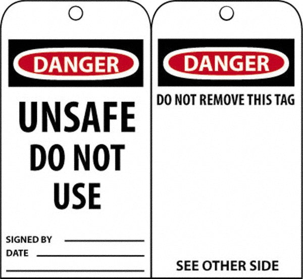 DO NOT REMOVE THIS TAG TO DO SO WITHOUT AUTHORITY WILL LEAD Tag - AccuformNMC RPT34