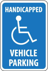 Handicapped Vehicle Parking Sign - AccuformNMC TM10H