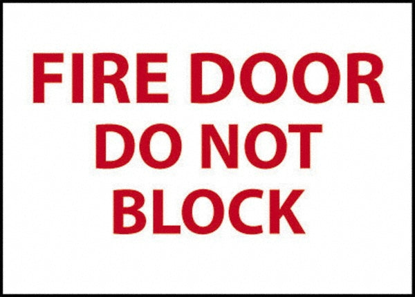 Fire Door - Do Not Block Sign - AccuformNMC M32RB