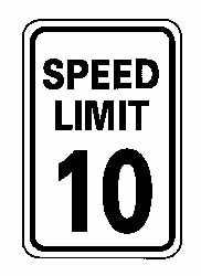 SPEED LIMIT 10 Sign - AccuformNMC TM18G