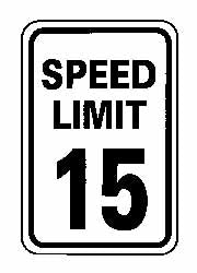 SPEED LIMIT 15 Sign - AccuformNMC TM19H