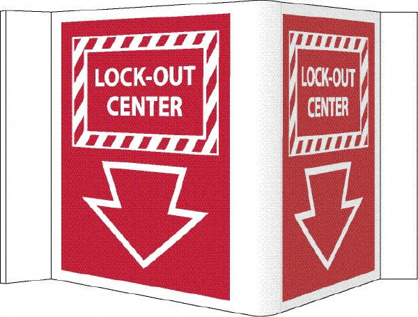 LOCK-OUT CENTER Sign - AccuformNMC VS20R