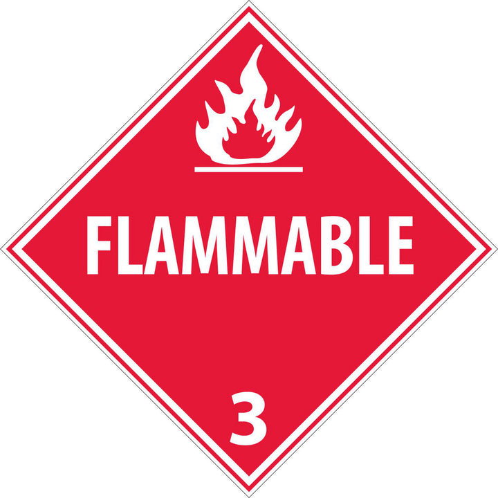 Flammable 3 Sign - AccuformNMC DL158P