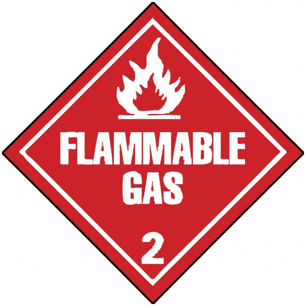 Flammable Gas 2 Sign - AccuformNMC DL46P