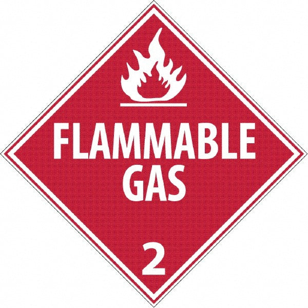 Flammable Gas 2 Sign - AccuformNMC DL46R