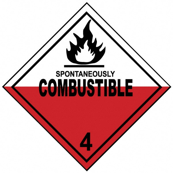 Spontaneously Combustible Sign - AccuformNMC DL48P