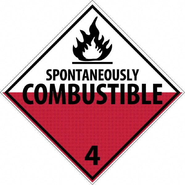 Spontaneously Combustible 4 Sign - AccuformNMC DL48R
